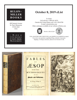 October 8, 2019 Elist MILLER