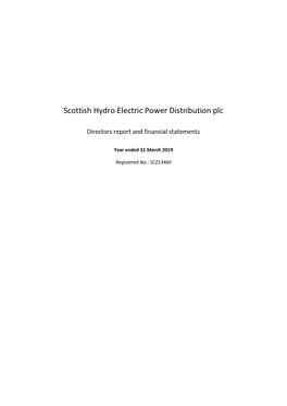 Scottish Hydro Electric Power Distribution Plc