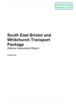 South East Bristol and Whitchurch Transport Package Options Assessment Report