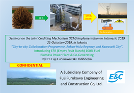 Empty Fruit Bunch) 100% Fuel Biomass Power Plant & Co-Generating by PT