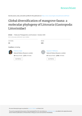 Global Diversification of Mangrove Fauna: a Molecular Phylogeny of Littoraria (Gastropoda: Littorinidae)