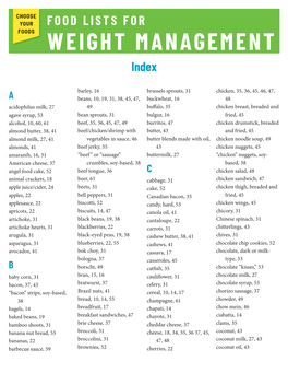 WEIGHT MANAGEMENT Index