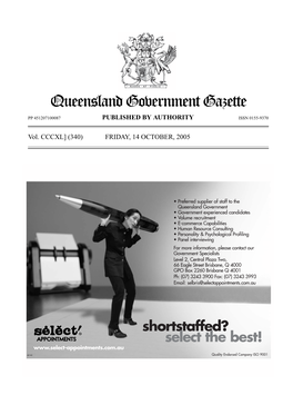 Queensland Government Gazette