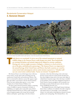 Sonoran Desert GEORGE GENTRY/FWSGEORGE the Sonoran Desert Has 2,000 Endemic Plant Species—More Than Anywhere Else in North America
