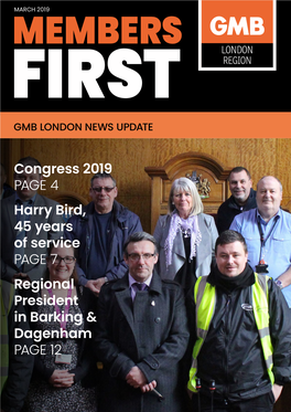 Congress 2019 PAGE 4 Harry Bird, 45 Years of Service