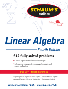 Schaum's Outline of Linear Algebra (4Th Edition)