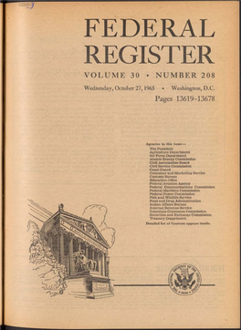 Federal Register Volume 30 • Number 208