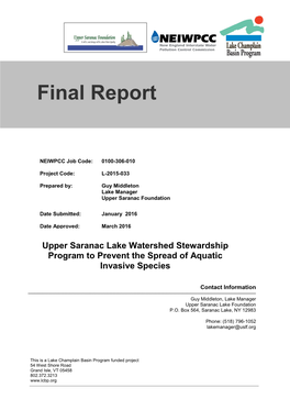 Final Report Template