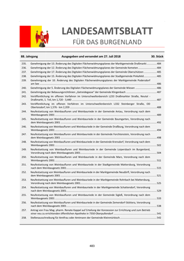 Landesamtsblatt Für Das Burgenland 30