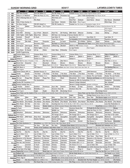 Sunday Morning Grid 9/24/17 Latimes.Com/Tv Times