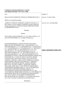 HELLAS TELECOMMUNICATIONS (LUXEMBOURG) II SCA Case No