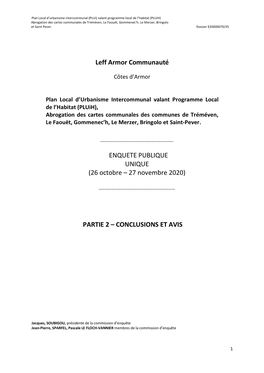 Leff Armor Communauté ENQUETE