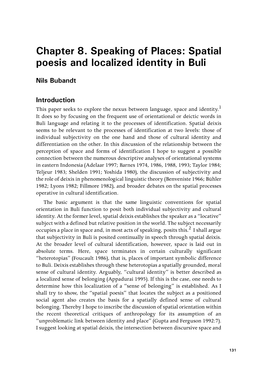 Spatial Poesis and Localized Identity in Buli