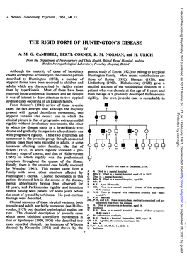 The Rigid Form of Huntington's Disease U