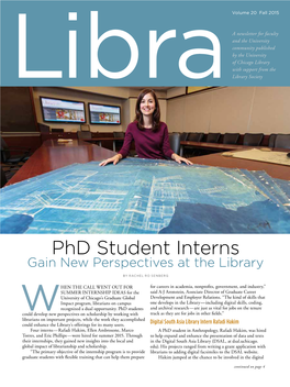 Phd Student Interns Gain New Perspectives at the Library