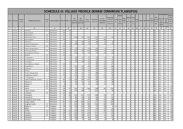 Schedule-Ii: Village Profile (Khaw Dinhmun Tlangpui)