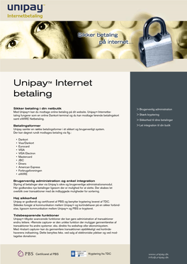 Unipay™ Internet Betaling