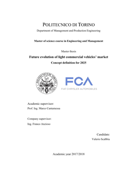 Future Evolution of Light Commercial Vehicles' Market