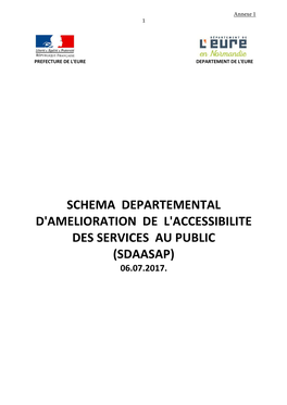 Schema Departemental D'amelioration De L'accessibilite Des Services Au Public (Sdaasap) 06.07.2017