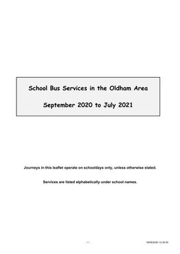 School Bus Services in the Oldham Area