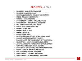 Projects - Retail