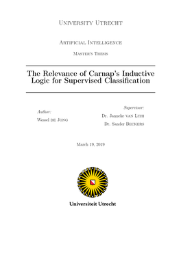 The Relevance of Carnap's Inductive Logic for Supervised Classification