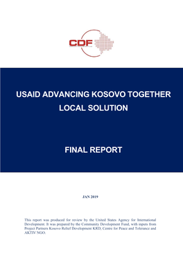 Usaid Advancing Kosovo Together Local Solution