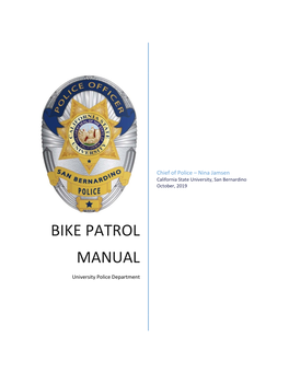 Bike Patrol Manual