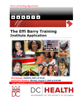 The Effi Barry Training Institute Application