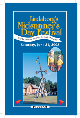 Midsummer's Day Program Booklet
