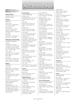 ACCESSIONS Compiled by Tessa Caroline, Assistant Director 746.432 ROB Roberts, Luise