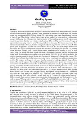 Grading System