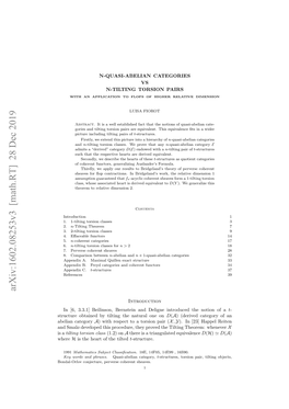 N-Quasi-Abelian Categories Vs N-Tilting Torsion Pairs 3