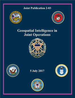 JP 2-03, Geospatial Intelligence in Joint Operations
