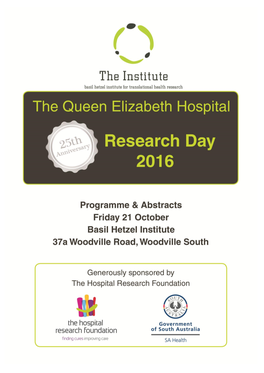 TQEH-Research-Day-Programme-2016 Forwebsite.Pdf