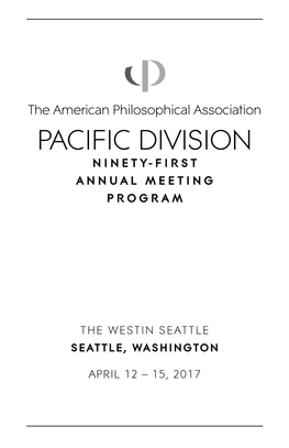 APA Pacific Division Meeting Program 2017