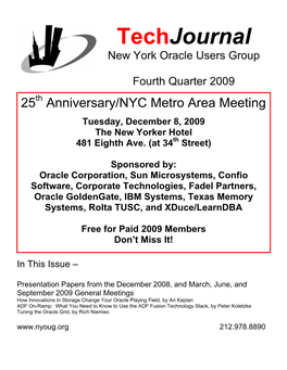 Techjournal New York Oracle Users Group