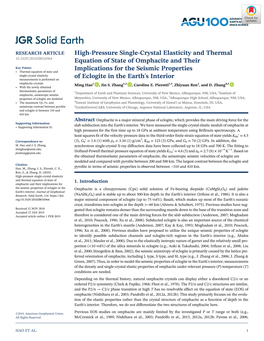 High-Pressure Single-Crystal Elasticity and Thermal Equation Of