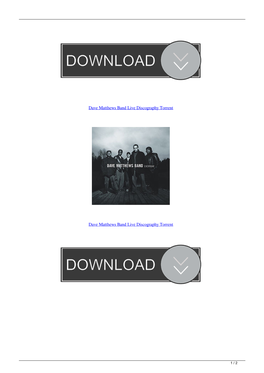 Dave Matthews Band Live Discography Torrent