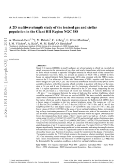 A 2D Multiwavelength Study of the Ionized Gas and Stellar Population in the Giant HII Region NGC