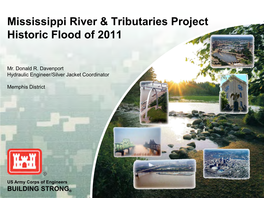 Mississippi River and Tributaries Project Authorized by the Flood Control Act of 1928 and Amended by FCA ‘65