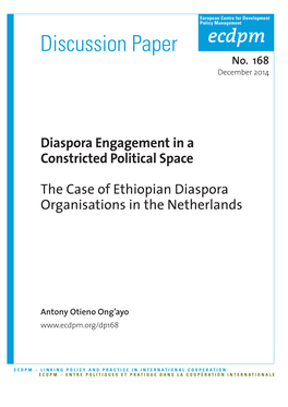 Diaspora Engagement in a Constricted Political Space