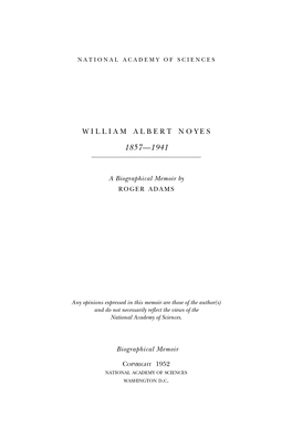 William Albert Noyes