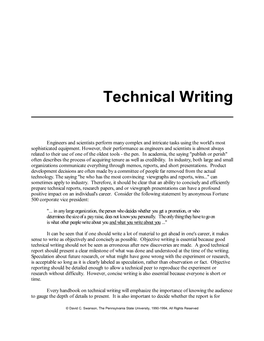 Technical Writing