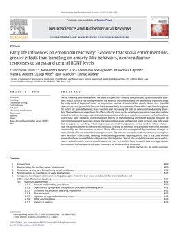 Early Life Influences on Emotional Reactivity