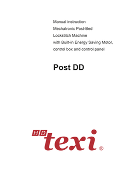 Texi Post DD – Manual Instruction