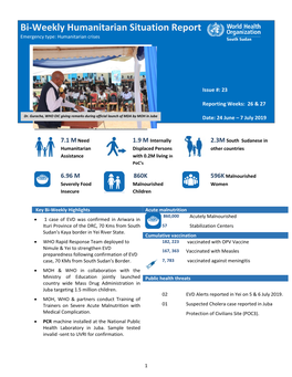 South Sudan Humanitarian Situation Report Issue # 23
