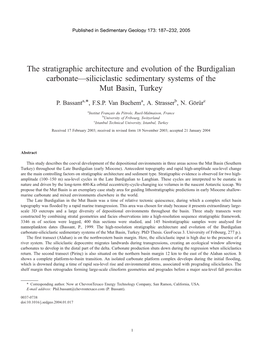 The Stratigraphic Architecture and Evolution of the Burdigalian Carbonate—Siliciclastic Sedimentary Systems of the Mut Basin, Turkey