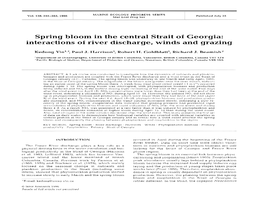 Spring Bloom in the Central Strait of Georgia: Interactions of River Discharge, Winds and Grazing