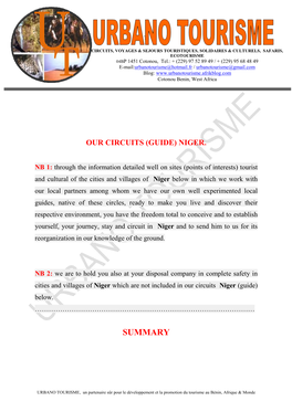 Our Circuits (Guide) Niger